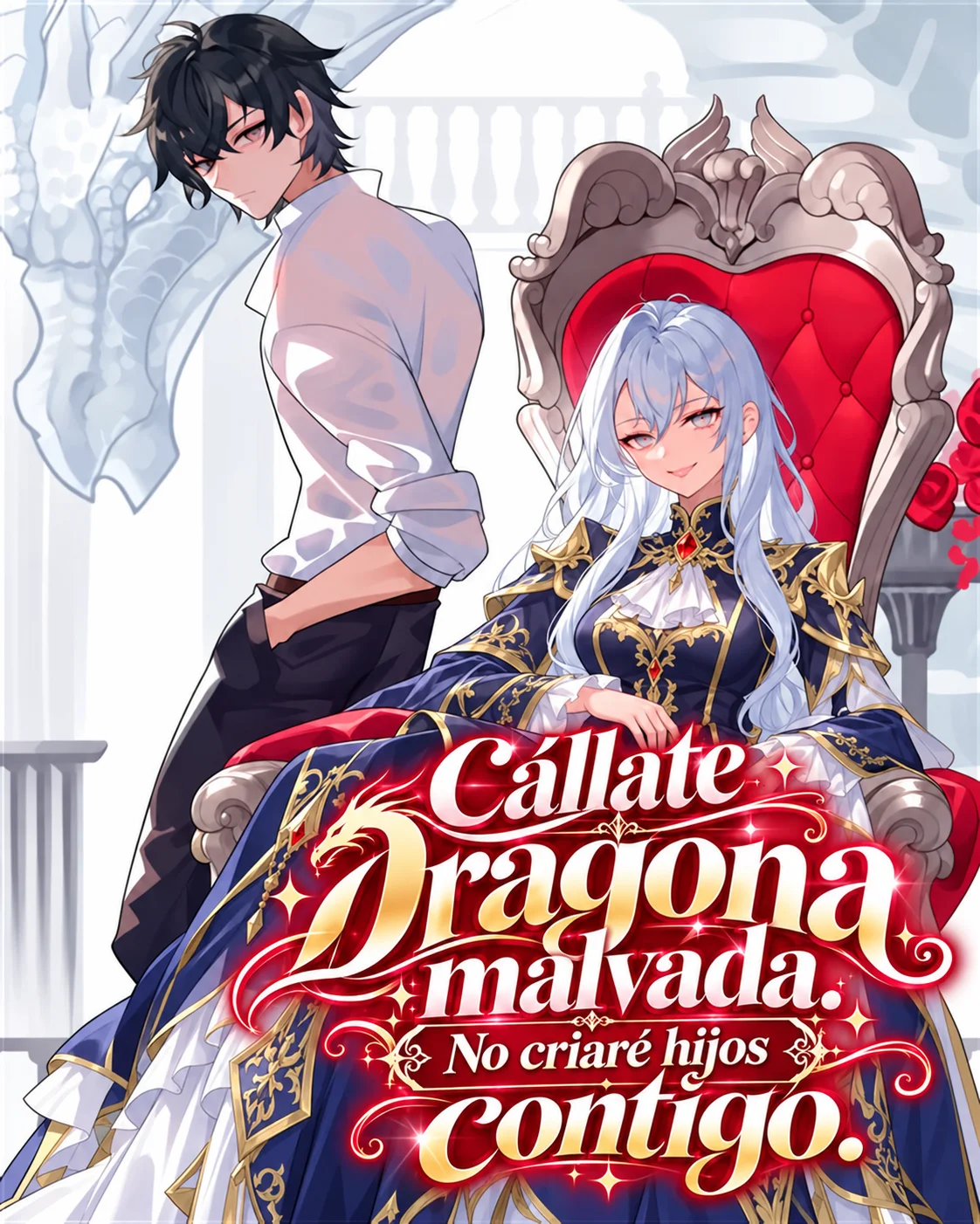 Portada de cállate dragona malvada. No criaré hijos contigo.